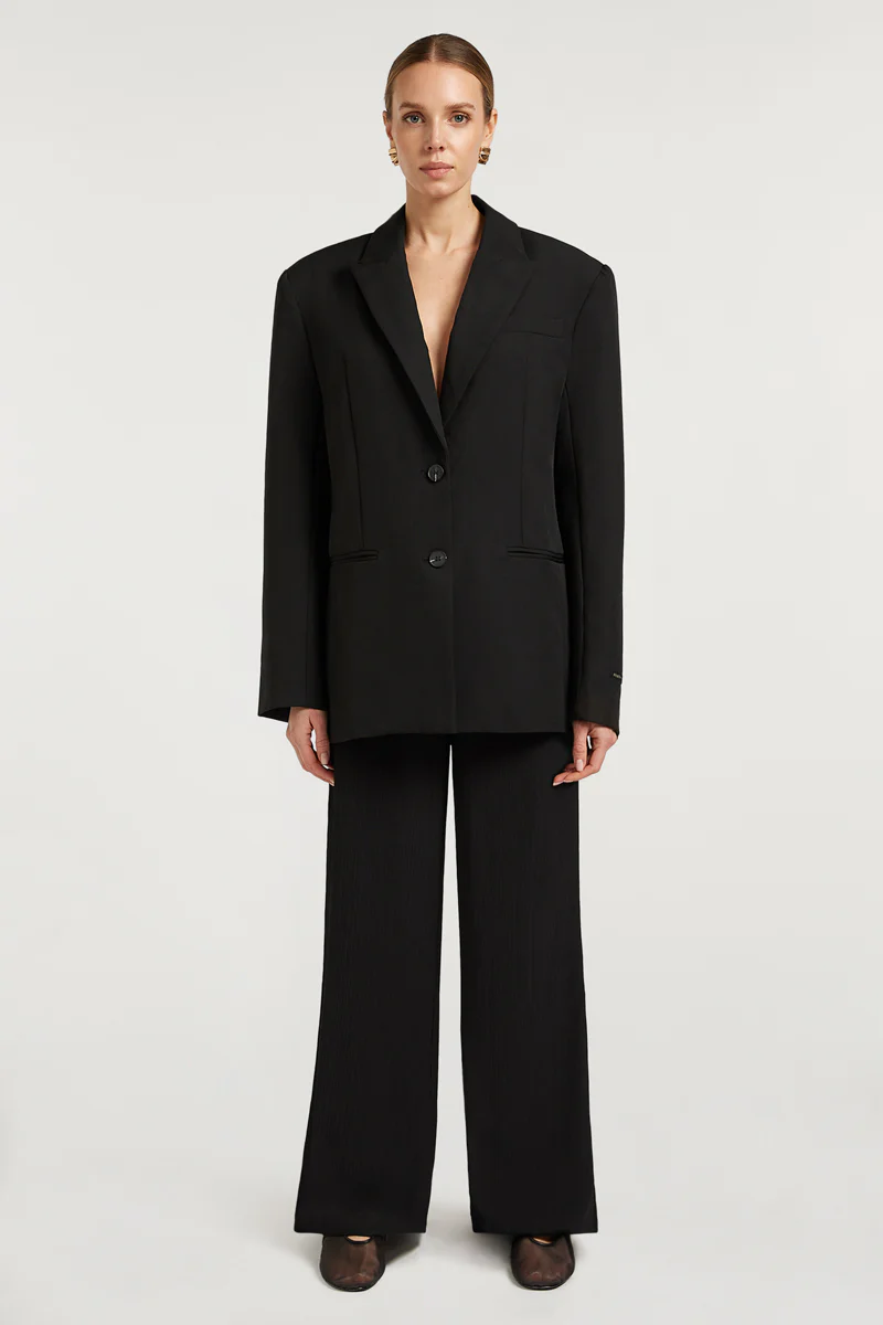 ALI Oversized Structured Blazer Black