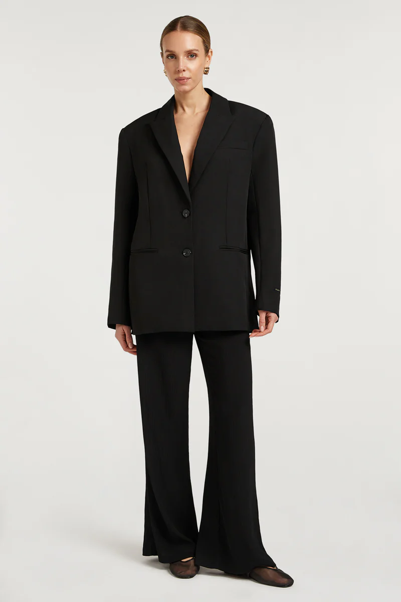 ALI Oversized Structured Blazer Black - Image 4