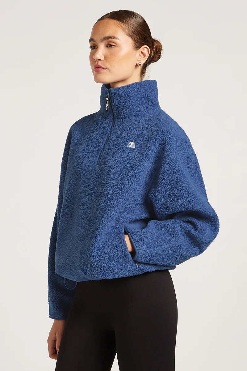 ALIX Half-Zip Denim Blue - Image 3
