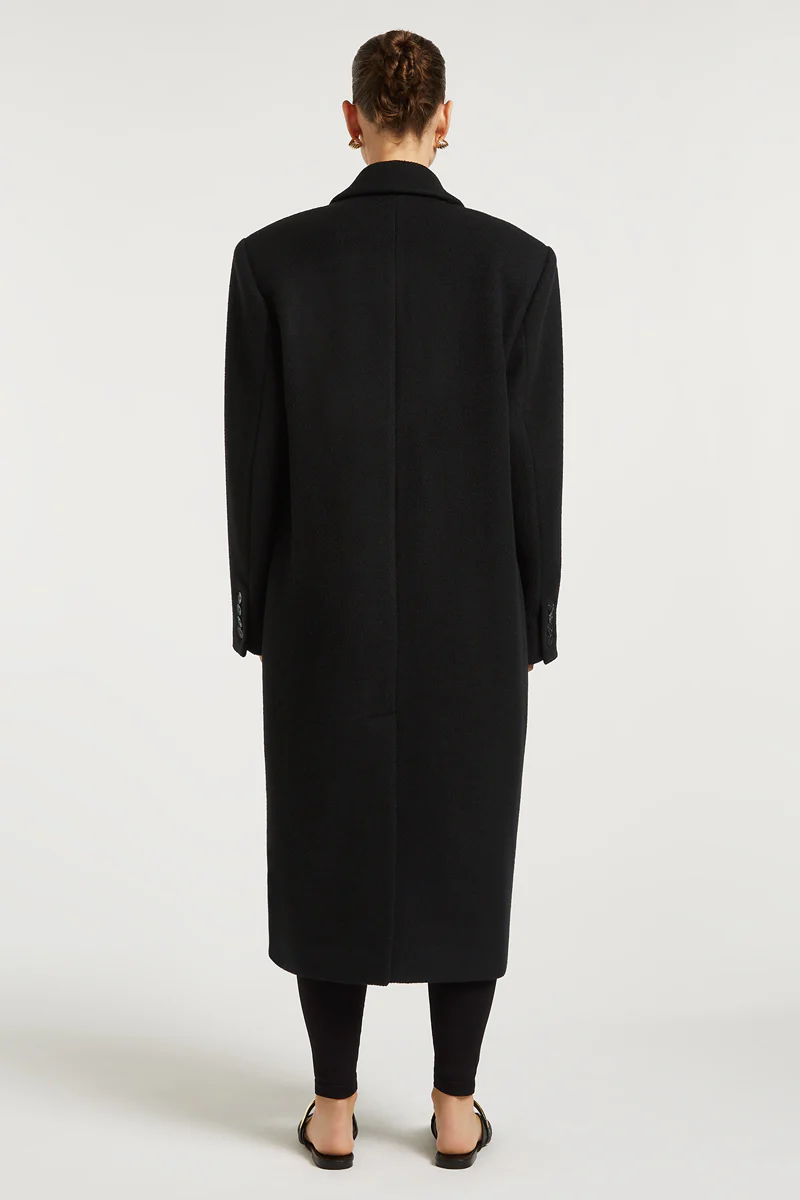 CHARLIE Wool Overcoat Black - Image 2