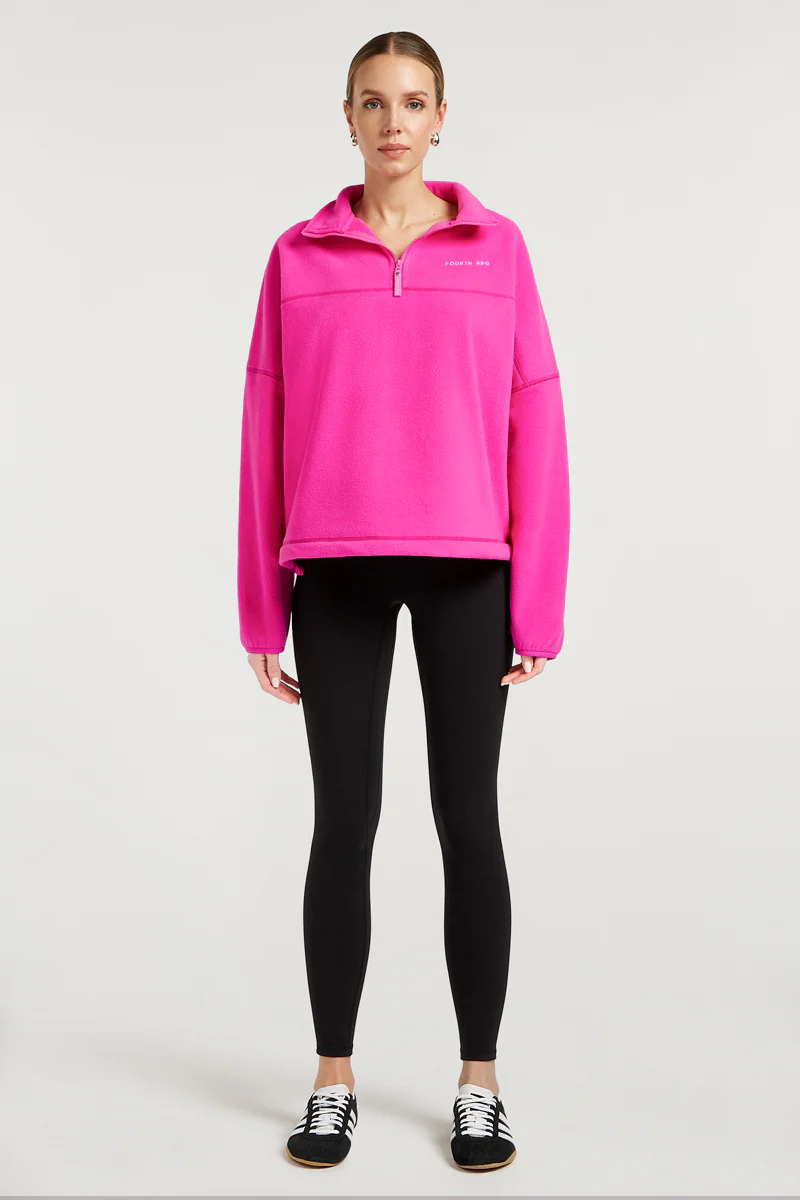 DEVAN 'Cloud' Half-Zip Hotshot Pink