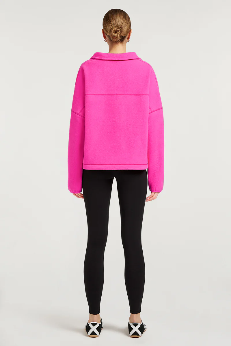 DEVAN 'Cloud' Half-Zip Hotshot Pink - Image 2