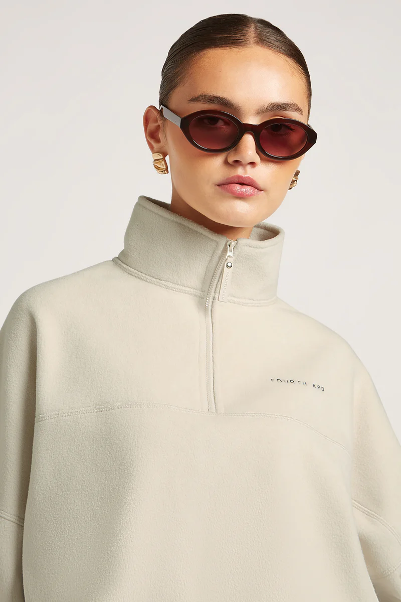 DEVAN 'Cloud' Half-Zip Pebble - Image 4