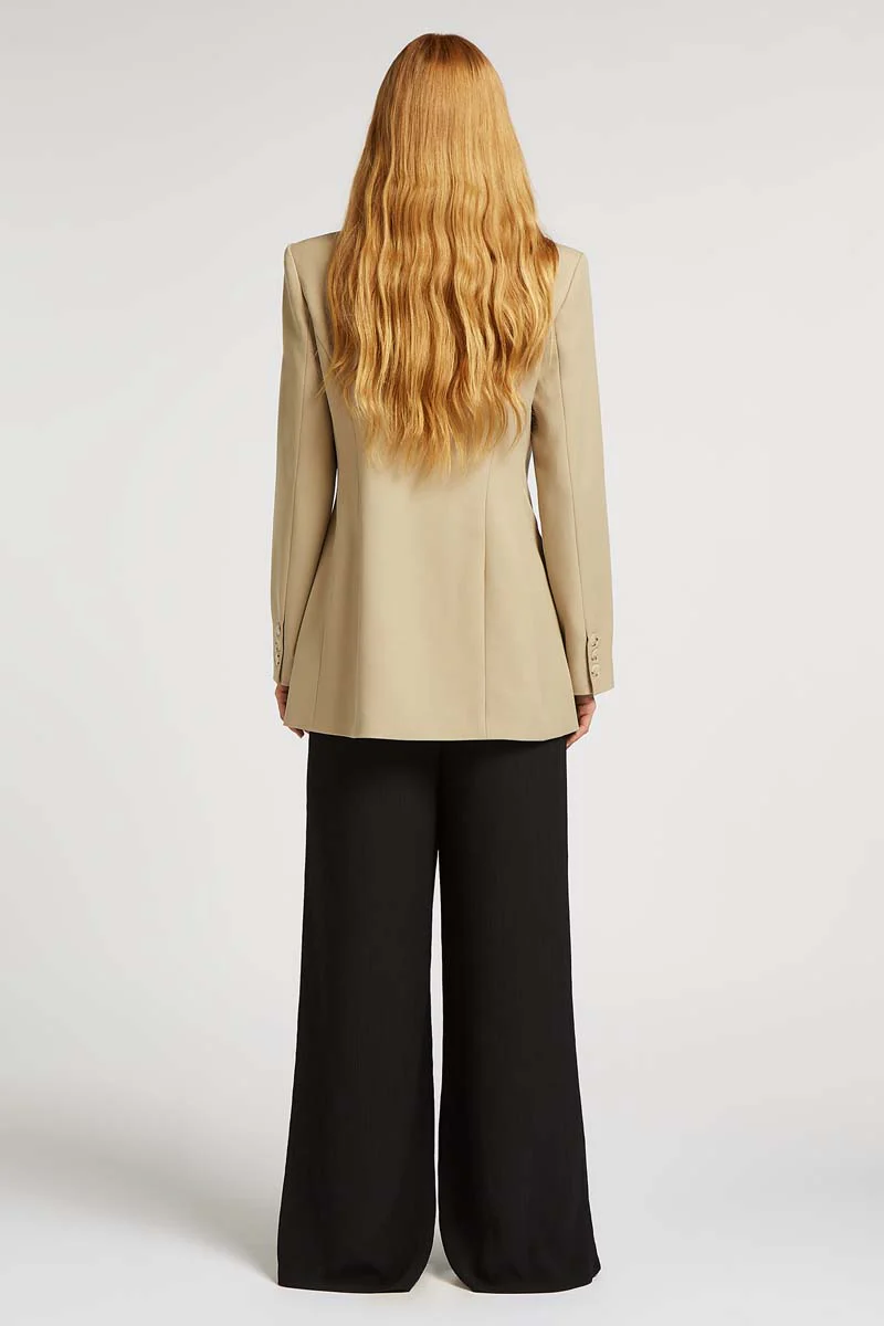 EDEN Tailored Oversized Blazer Tan - Image 3