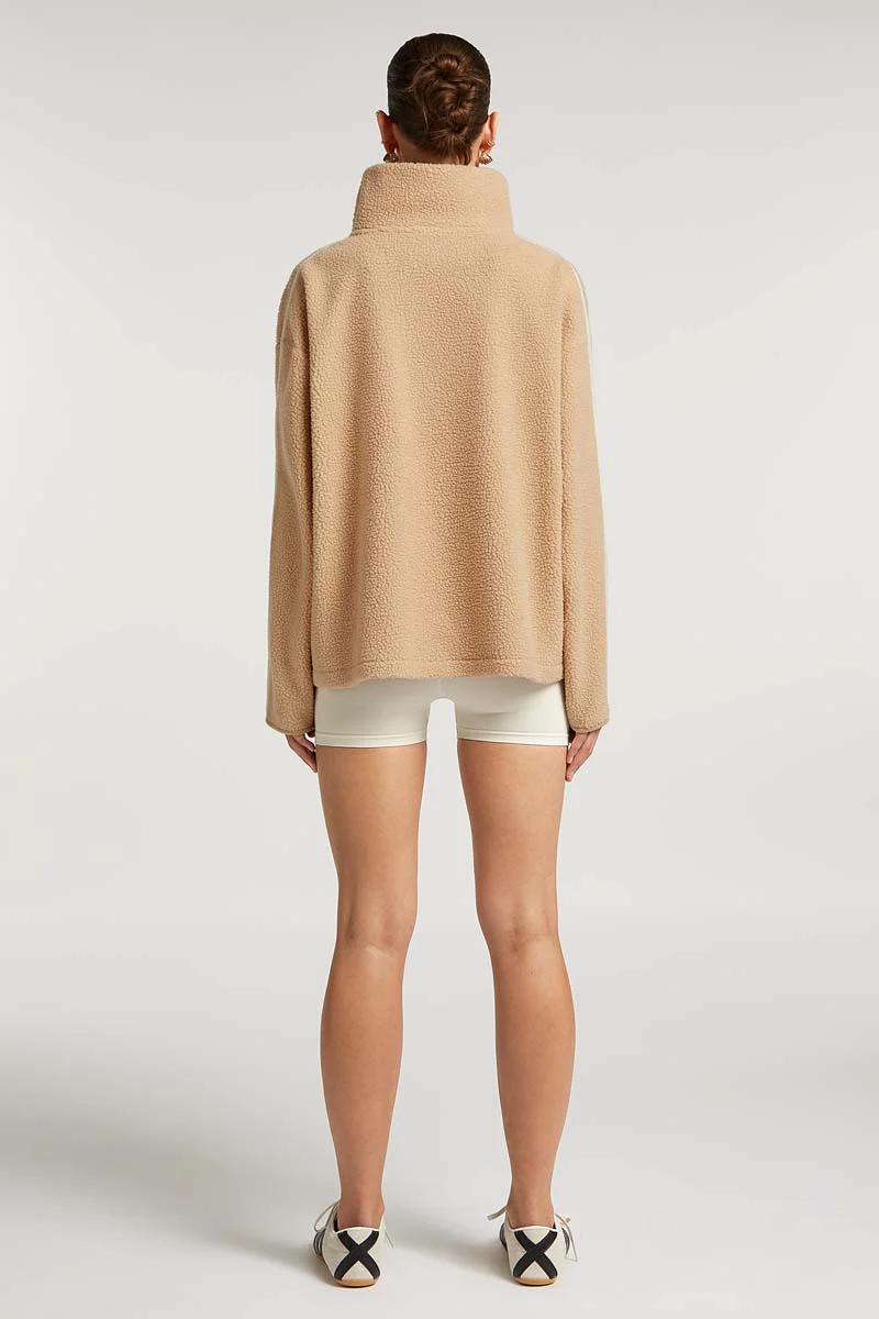 MADDOX Fleece Half-Zip Camel - Image 2