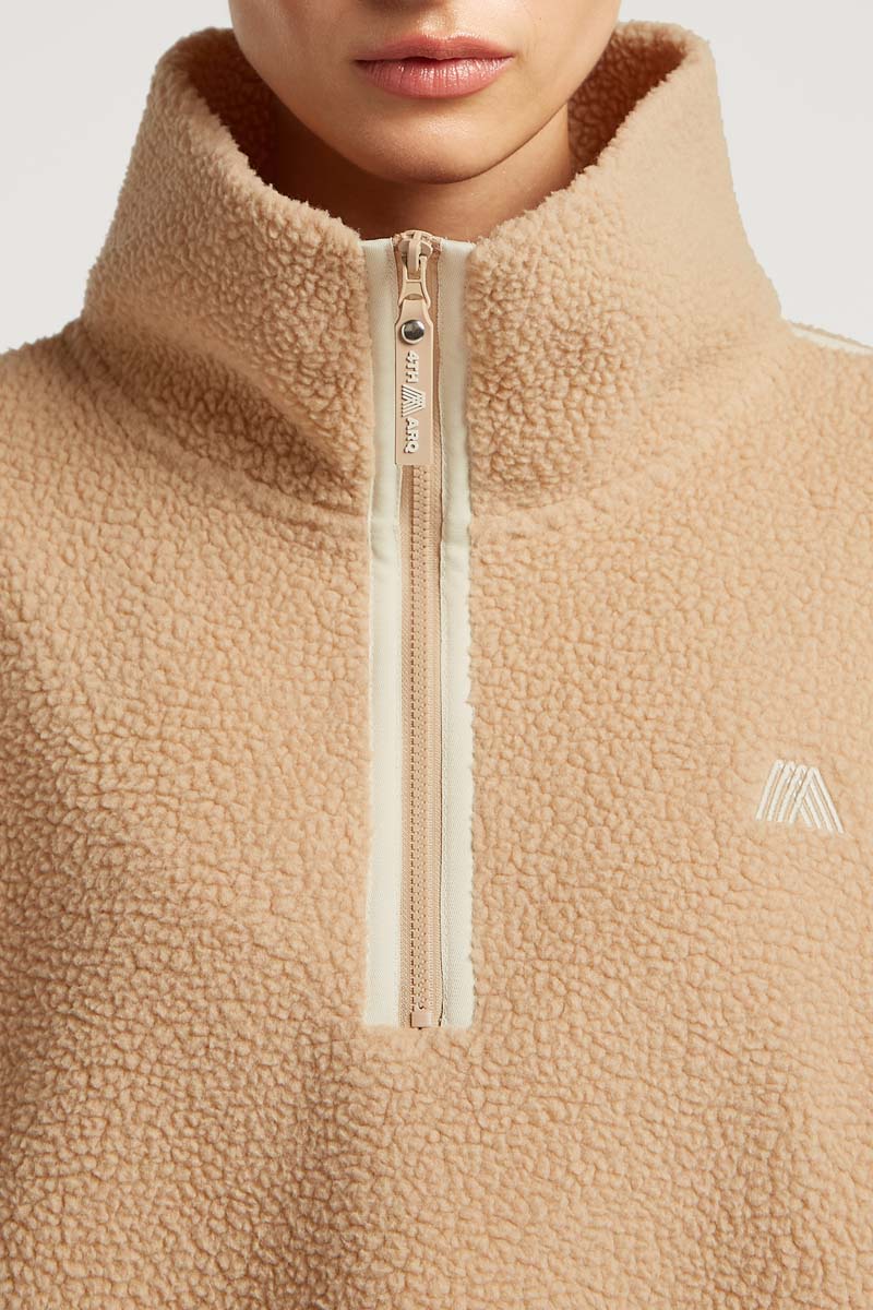 MADDOX Fleece Half-Zip Camel - Image 3