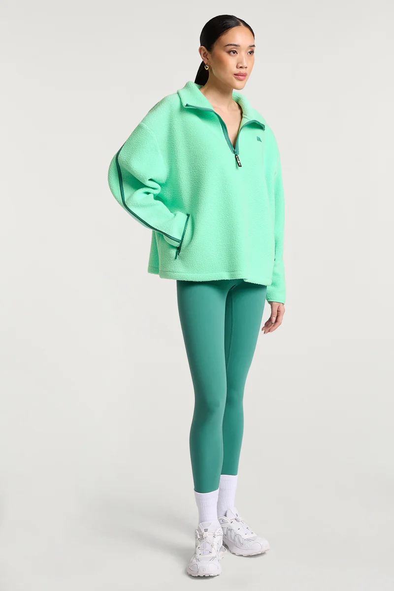 MADDOX Fleece Half-Zip Sourpop Green - Image 4