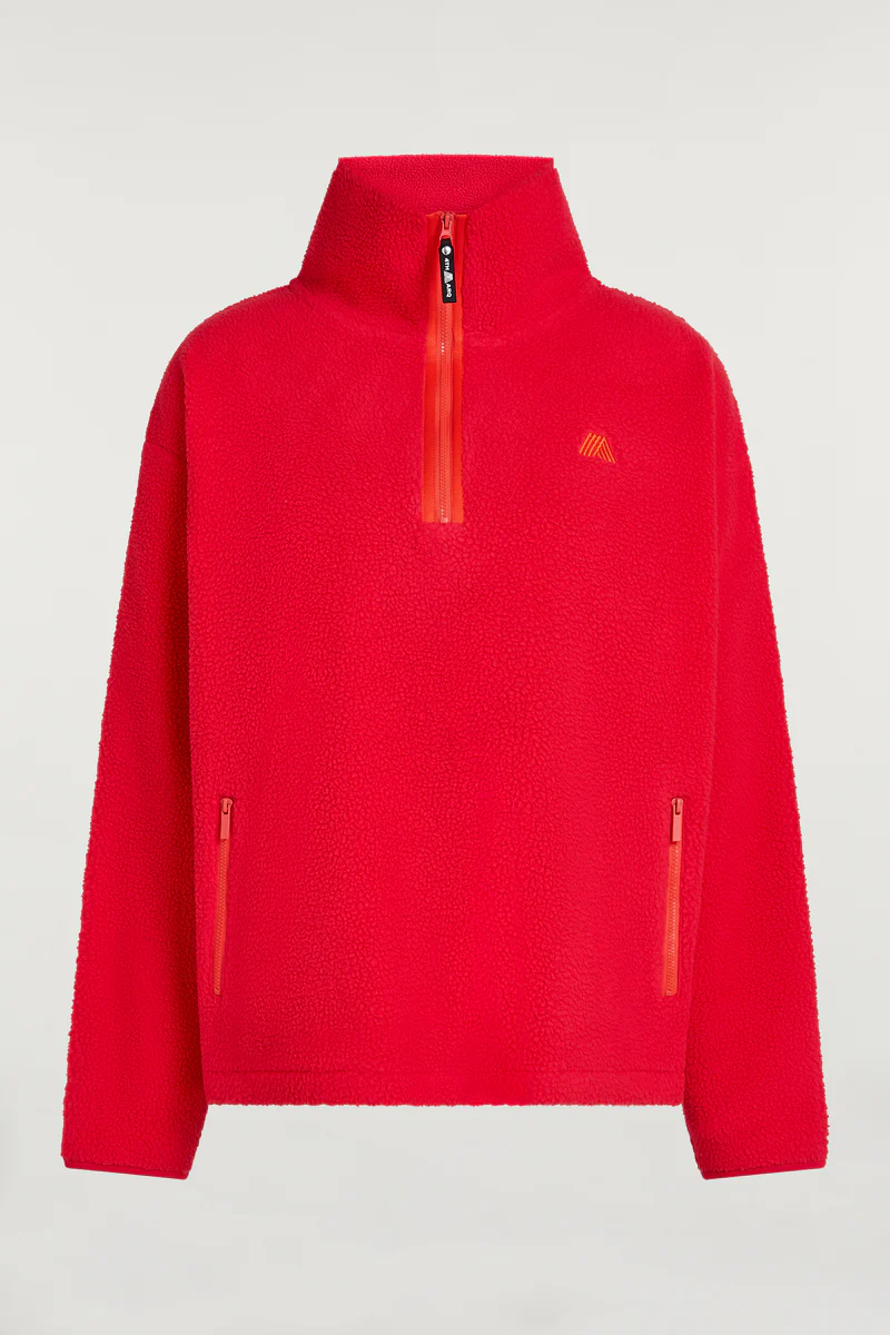 MADDOX Fleece Half-Zip Strawberry - Image 5