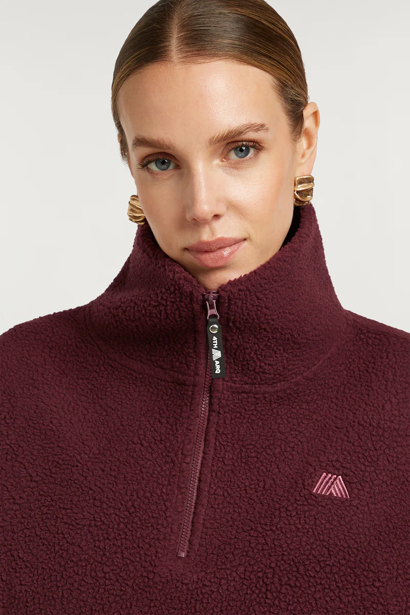 PHOENIX Half-Zip Dark Cherry - Image 4